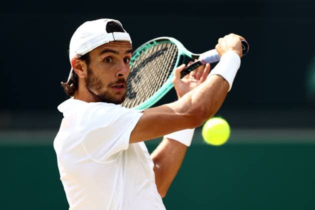 Lorenzo Musetti during his quarter final match Wimbledon Tennis Championships, Day 10, The All England Lawn Tennis and Croquet Club, London, UK - 10 Jul 2024  Copyright: xJamesxMarsh Shutterstockx 14578619df