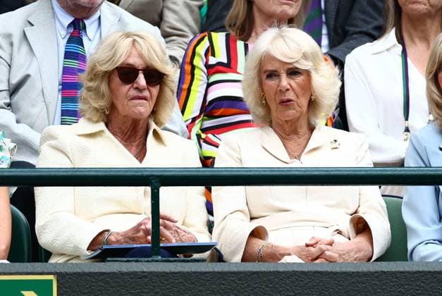 Annabel Elliot and Queen Camilla on No.1 Court Wimbledon Tennis Championships, Day 10, The All England Lawn Tennis and Croquet Club, London, UK - 10 Jul 2024  Copyright: xJamesxMarsh Shutterstockx 14578619dm