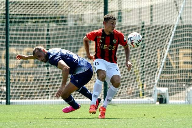 Tom Louchet (OGC Nice) FOOTBALL : OGC Nice vs Lausanne - Match amical - Nice - 10 07 2024 NorbertScanella Panoramic 