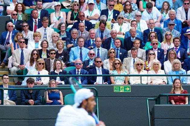 Keira Knightley and James Righton, Peter Phillips and Harriet Sperling, Annabel Elliot, Queen Camilla and Deborah Jevans, vice-chair of the All England Club on No.1 Court Wimbledon Tennis Championships, Day 10, The All England Lawn Tennis and Croquet Club, London, UK - 10 Jul 2024  Copyright: xJavierxGarcia Shutterstockx 14578617dz