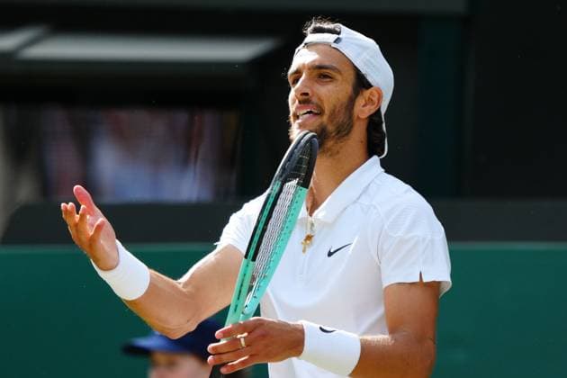 Lorenzo Musetti during his quarter final match Wimbledon Tennis Championships, Day 10, The All England Lawn Tennis and Croquet Club, London, UK - 10 Jul 2024  Copyright: xJavierxGarcia Shutterstockx 14578617ej