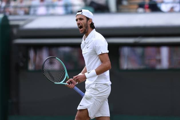 Lorenzo Musetti (Ita) defeated Taylor Fritz (USA) TENNIS : Wimbledon 2024 -10 07 2024 AntoineCouvercelle Panoramic 