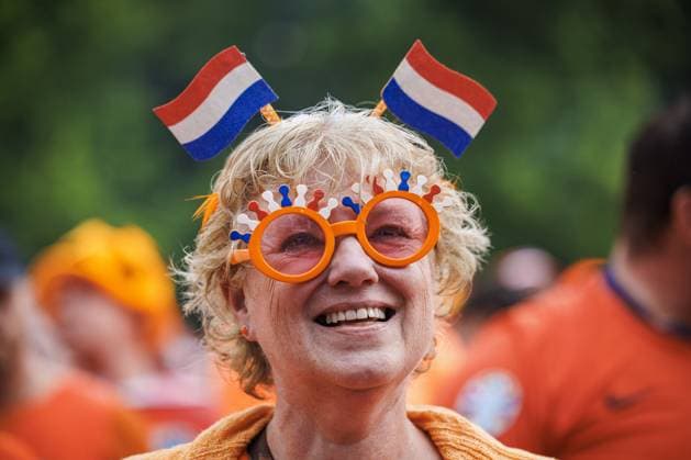 DORTMUND, Dutch supporters in Dortumund, 10-07-2024, Dutch fans in the city center of dortmund before the match against England. Oranje legioen, westfalenpark Dutch supporters in Dortumund  x25729567x Copyright: