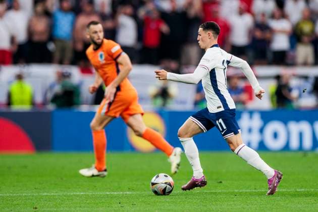 UEFA EURO, EM, Europameisterschaft,Fussball 2024: Niederlande - England; 10.07.2024 Phil Foden (England, 11). UEFA EURO 2024: Niederlande - England; BVB Stadion Dortmund, Dortmund am 10.07.2024 Copyright: xBEAUTIFULxSPORTS Wunderlx