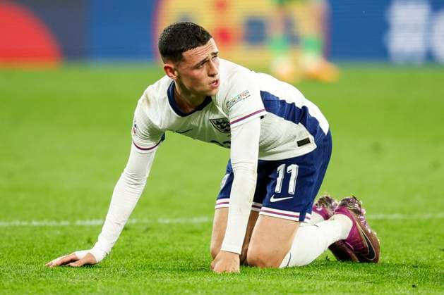 GER, Dortmund, Fussball, Niederlande vs England , Halbfinale, Westfalenstadion Dortmund, UEFA EURO, EM, Europameisterschaft,Fussball 2024, Phil Foden (England), am Boden, 10.07. 2024, Copyright: HMBxMedia HeikoxBecker