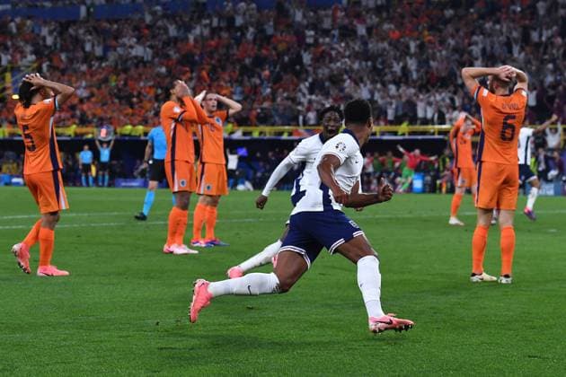Fußball UEFA EURO, EM, Europameisterschaft,Fussball 2024 Halbfinale Niederlande - England am 10.07.2024 im BVB Stadion Dortmund in Dortmund Torjubel Jubel Tor zum 1:2 durch Ollie Watkins ( England )