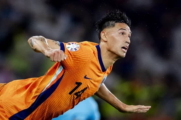 DORTMUND - Tijjani Reijnders of Holland during the UEFA EURO, EM, Europameisterschaft,Fussball 2024 Semi-final match between the Netherlands and England at the BVB Stadium Dortmund on July 10, 2024 in Dortmund, Germany. ANP KOEN VAN WEEL UEFA EURO 2024 2024 xVIxANPxSportx xxANPxIVx 503208748 originalFilename: 503208748.jpg