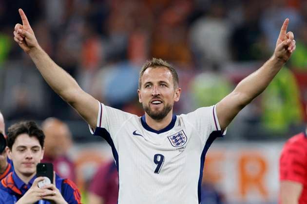 Netherlands v England: Semi-Final - UEFA EURO, EM, Europameisterschaft,Fussball 2024 Harry Kane of England celebrates after winning the UEFA EURO 2024 semi-final match between Netherlands and England at Football Stadium Dortmund on July 10, 2024 in Dortmund, Germany. Dortmund Football Stadium Dortmund Germany Germany Copyright: xRichardxSellers Sportsphoto APLx 14045407