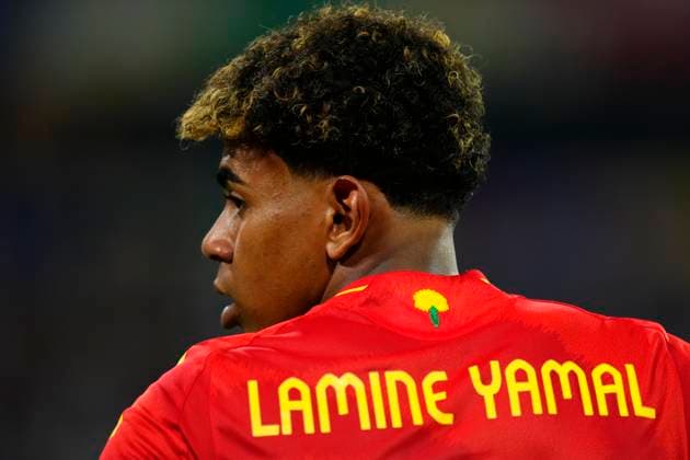 Spain v France: Semi-Final - UEFA EURO, EM, Europameisterschaft,Fussball 2024 Lamine Yamal right winger of Spain and FC Barcelona, Barca during the UEFA EURO 2024 semi-final match between Spain v France at Munich Football Arena on July 9, 2024 in Munich, Germany. Munich Germany  Copyright: xJosexBretonx originalFilename:bretonhernandez-spainvfr240709_nprRv.jpg