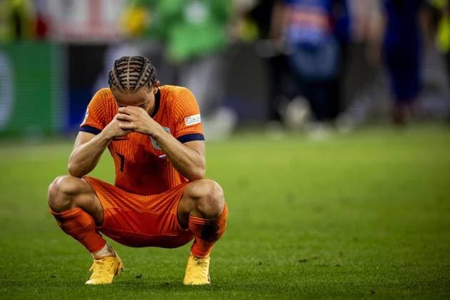 DORTMUND - Xavi Simons of Holland after the match against England during the UEFA EURO, EM, Europameisterschaft,Fussball 2024 Semi-final match between the Netherlands and England at the BVB Stadium Dortmund on July 10, 2024 in Dortmund, Germany. ANP KOEN VAN WEEL UEFA EURO 2024 2024 xVIxANPxSportx xxANPxIVx 503212114 originalFilename: 503212114.jpg