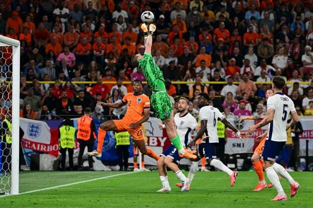 Jordan Pickford 1(England), Niederlande vs. England, Fussball, UEFA EURO, EM, Europameisterschaft,Fussball 2024, Halbfinale, 10.07.2024 Dortmund Nordrhein-Westfalen Deutschland