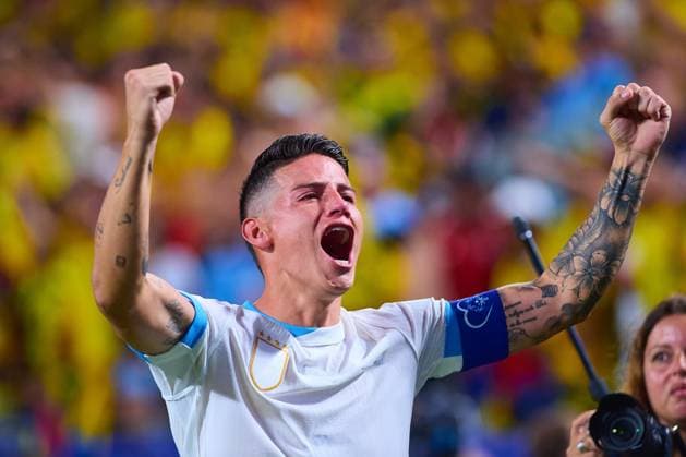 RECORD DATE NOT STATED Copa America USA 2024 Uruguay 0-1 Colombia - Semifinal James Rodriguez of Colombia during the CONMEBOL Copa America 2024 Semi-final match between Uruguay and Colombia, at Bank of America Stadium, on July 10, 2024 in Charlotte, North Carolina, United States. CHARLOTTE NORTH CAROLINA UNITED STATES  Copyright: xJONATHANxDUENASx 20240710211314_CA_SF_2024_URU_COL_RODIRGUEZ235