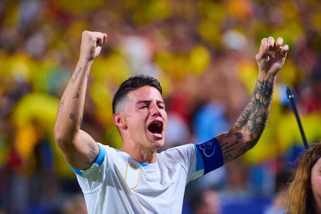 RECORD DATE NOT STATED Copa America USA 2024 Uruguay 0-1 Colombia - Semifinal James Rodriguez of Colombia during the CONMEBOL Copa America 2024 Semi-final match between Uruguay and Colombia, at Bank of America Stadium, on July 10, 2024 in Charlotte, North Carolina, United States. CHARLOTTE NORTH CAROLINA UNITED STATES  Copyright: xJONATHANxDUENASx 20240710211317_CA_SF_2024_URU_COL_RODRIGUEZ237