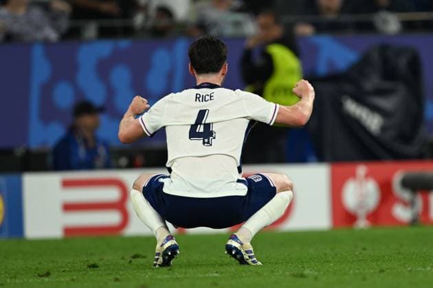Declan Rice (England) during the UEFA EURO, EM, Europameisterschaft,Fussball Germany 2024 match between Netherlands 1-2 England at BVB Stadion Dortmund on July 10, 2024 in Dortmund, Germany. Noxthirdxpartyxsales  (259254620)
