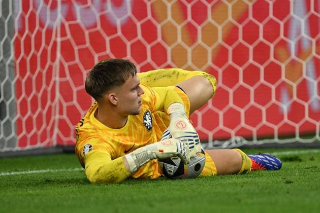 Bart Verbruggen (Netherlands) during the UEFA EURO, EM, Europameisterschaft,Fussball Germany 2024 match between Netherlands 1-2 England at BVB Stadion Dortmund on July 10, 2024 in Dortmund, Germany. Noxthirdxpartyxsales  (259254901)