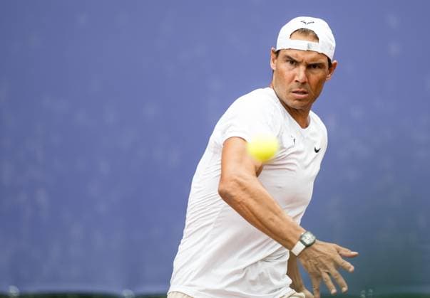 240711 Rafael Nadal, Spanien tränar under dag 4 av WTA, Tennis Damen Nordea Open den 11 juli 2024 i Bastad. Copyright: NICLASxJÖNSSON BB240711NO009
