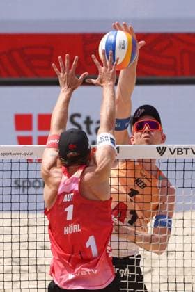BEACHVOLLEYBALL - Beach Pro Vienna VIENNA,AUSTRIA,11.JUL.24 - Beach volleyball, Beachvolleyball - A1 Beach Pro Vienna. Image shows Stefan Boermans (NED).  GEPAxpictures xMathiasxMandl