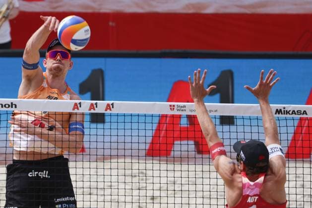 BEACHVOLLEYBALL - Beach Pro Vienna VIENNA,AUSTRIA,11.JUL.24 - Beach volleyball, Beachvolleyball - A1 Beach Pro Vienna. Image shows Stefan Boermans (NED).  GEPAxpictures xMathiasxMandl