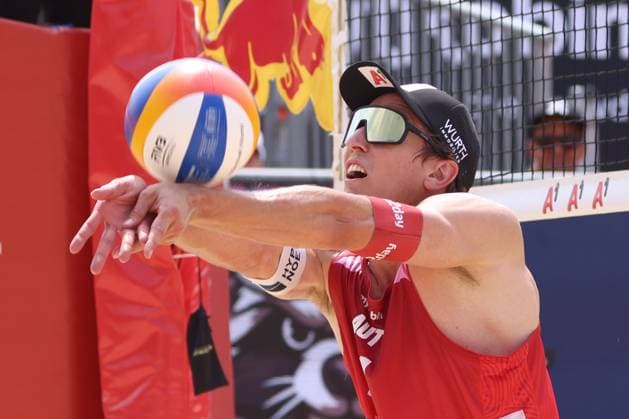 BEACHVOLLEYBALL - Beach Pro Vienna VIENNA,AUSTRIA,11.JUL.24 - Beach volleyball, Beachvolleyball - A1 Beach Pro Vienna. Image shows Julian Hoerl (AUT).  GEPAxpictures xMathiasxMandl