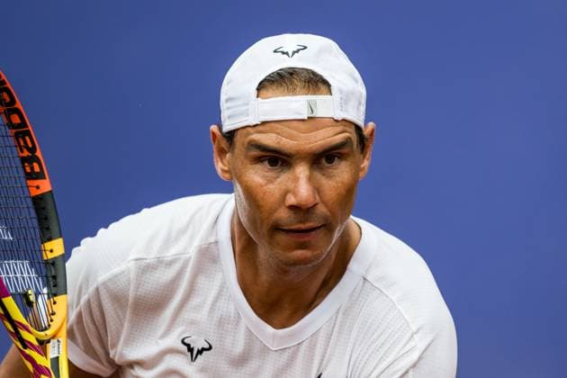 240711 Rafael Nadal, Spanien tränar under dag 4 av WTA, Tennis Damen Nordea Open den 11 juli 2024 i Bastad. Copyright: NICLASxJÖNSSON BB240711NO021
