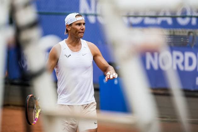 240711 Rafael Nadal of Spain during a training session ahead of Nordea Open Tennis tournament on July 11, 2024 in Bastad. Photo: Niclas Jönsson BILDBYRAN COP 273 NO0277 tennis atp250 nordea open bastad training bbeng Copyright: NICLASxJÖNSSON BB240711NO027