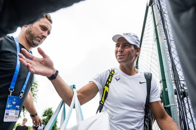 240711 Rafael Nadal of Spain ahead of a training session ahead of Nordea Open Tennis tournament on July 11, 2024 in Bastad. Photo: Niclas Jönsson BILDBYRAN COP 273 NO0277 tennis atp250 nordea open bastad training bbeng Copyright: NICLASxJÖNSSON BB240711NO048
