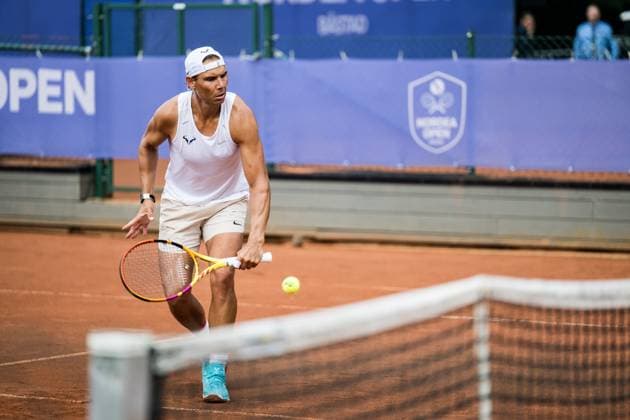 240711 Rafael Nadal of Spain during a training session ahead of Nordea Open Tennis tournament on July 11, 2024 in Bastad. Photo: Niclas Jönsson BILDBYRAN COP 273 NO0277 tennis atp250 nordea open bastad training bbeng Copyright: NICLASxJÖNSSON BB240711NO056