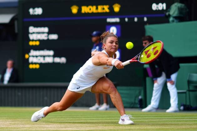 Jasmine Paolini during her semi final match Wimbledon Tennis Championships, Day 11, The All England Lawn Tennis and Croquet Club, London, UK - 11 Jul 2024  Copyright: xJavierxGarcia Shutterstockx 14580280c