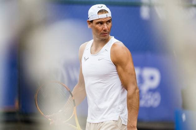 240711 Rafael Nadal of Spain during a training session ahead of Nordea Open Tennis tournament on July 11, 2024 in Bastad. Photo: Niclas Jönsson BILDBYRAN COP 273 NO0277 tennis atp250 nordea open bastad training bbeng Copyright: NICLASxJÖNSSON BB240711NO065