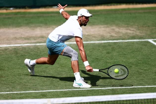 Novak Djokovic practises Wimbledon Tennis Championships, Day 11, The All England Lawn Tennis and Croquet Club, London, UK - 11 Jul 2024  Copyright: xJamesxMarsh Shutterstockx 14580282bi