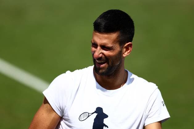 Novak Djokovic practises Wimbledon Tennis Championships, Day 11, The All England Lawn Tennis and Croquet Club, London, UK - 11 Jul 2024  Copyright: xJamesxMarsh Shutterstockx 14580282bf