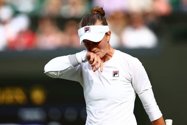 Barbora Krejcikova during her semi final match Wimbledon Tennis Championships, Day 11, The All England Lawn Tennis and Croquet Club, London, UK - 11 Jul 2024  Copyright: xJamesxMarsh Shutterstockx 14580282fg