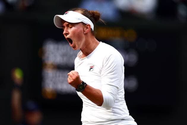 Barbora Krejcikova celebrates during her semi final match Wimbledon Tennis Championships, Day 11, The All England Lawn Tennis and Croquet Club, London, UK - 11 Jul 2024  Copyright: xJamesxMarsh Shutterstockx 14580282ft