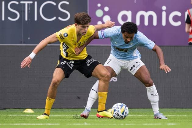 240711 Besfort Zeneli of Elfsborg and Bruno of Pafos during the UEFA Europa League qualification match between Elfsborg and Pafos on July 11, 2024 in Boras. Photo: Jörgen Jarnberger BILDBYRAN COP 112 JJ0379 fotboll football soccer fotball uefa europa league kval qualifying round qualification elfsborg pafos bbeng Copyright: JÖRGENxJARNBERGER BB240711JJ023