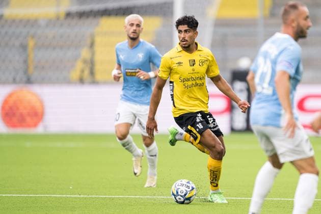 240711 Ahmed Qasem of Elfsborg during the UEFA Europa League qualification match between Elfsborg and Pafos on July 11, 2024 in Boras. Photo: Jörgen Jarnberger BILDBYRAN COP 112 JJ0379 fotboll football soccer fotball uefa europa league kval qualifying round qualification elfsborg pafos bbeng Copyright: JÖRGENxJARNBERGER BB240711JJ036