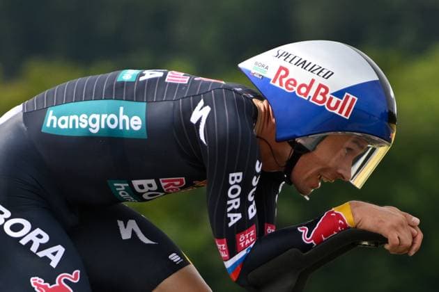 05.07.2024 --- Gevrey-Chambertin, Frankreich --- Radsport --- Tour De France --- 7. Etappe --- Einzelzeitfahren von Nuits-Saint-Georges nach Gevrey-Chambertin --- PRIMOZ ROGLIC (RED BULL - BORA - HANSGROHE) --- Foto: Hans-Martin Issler --- Tour De France 2024 stage 7