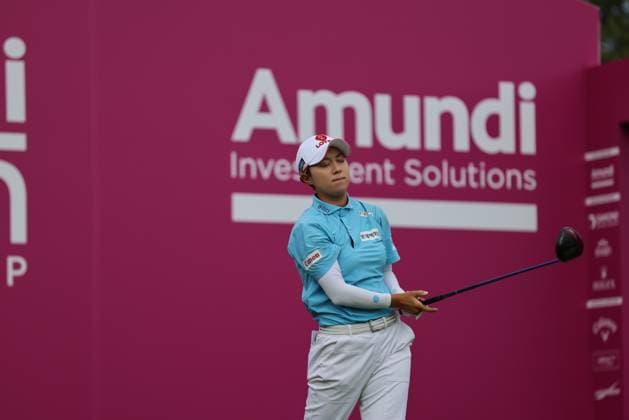 EVIAN-LES-BAINS, FRANCE - 11.07.2024: Hyo Joo Kim (KOR) of The Amundi Evian Championship at the Evian Resort Golf Club on July 11, 2023 in Evian-les-Bains, France.