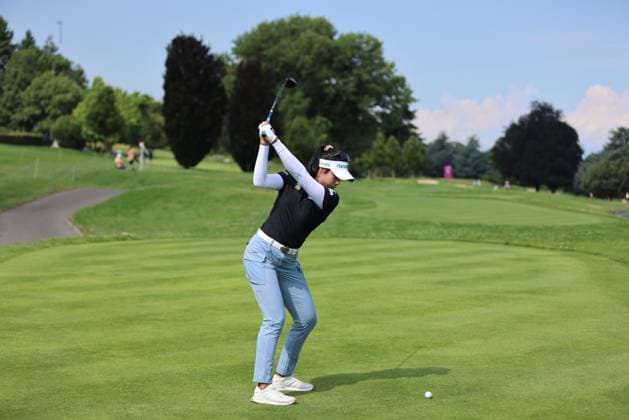 EVIAN-LES-BAINS, FRANCE - 11.07.2024: Patty Tavatanakit (THA) of The Amundi Evian Championship at the Evian Resort Golf Club on July 11, 2023 in Evian-les-Bains, France.