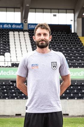 Sebastian Schulz (Atlethik-Trainer); SSV Ulm 1846 Fußball; 2. Bundesliga, Porträttermin 2024 2025 Sebastian Schulz (Atlethik-Trainer, SSV Ulm 1846 Fußball) Ulm Donaustadion Baden-Württemberg Deutschland