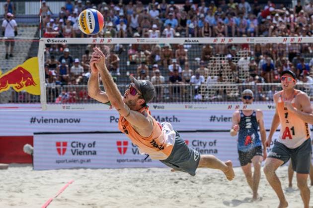 Beach Pro Tour - Elite 16 Vienna, 12.07.2024, Wien Clemens Wickler (GER); Beach Pro Tour - Elite 16 Vienna, Wien am 12.07.2024 Copyright: xBEAUTIFULxSPORTS PeterxWeberx