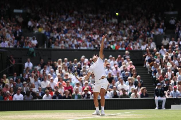Carlos Alcaraz of Spain Wimbledon Tennis Championships, Day 12, The All England Lawn Tennis and Croquet Club, London, UK - 12 Jul 2024  Copyright: xEllaxLing Shutterstockx 14581887d