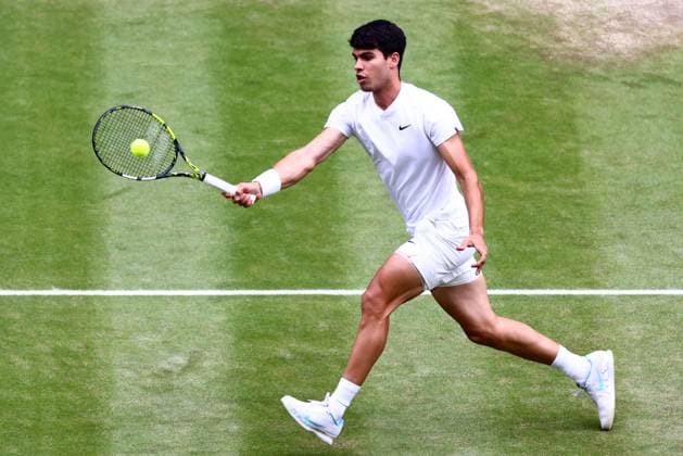 Carlos Alcaraz during his semi final match Wimbledon Tennis Championships, Day 12, The All England Lawn Tennis and Croquet Club, London, UK - 12 Jul 2024  Copyright: xJamesxMarsh Shutterstockx 14581884bv