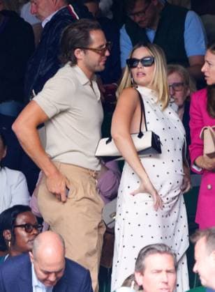Margot Robbie and Tom Ackerley watching the action on Centre Court Wimbledon Tennis Championships, Day 12, The All England Lawn Tennis and Croquet Club, London, UK - 12 Jul 2024  Copyright: xJavierxGarcia Shutterstockx 14581882dq