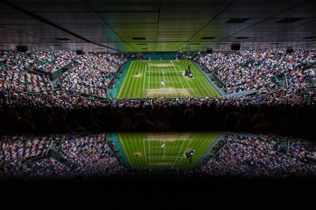 Carlos Alcaraz and Daniil Medvedev during their semi final match Wimbledon Tennis Championships, Day 12, The All England Lawn Tennis and Croquet Club, London, UK - 12 Jul 2024  Copyright: xJamesxMarsh Shutterstockx 14581884co