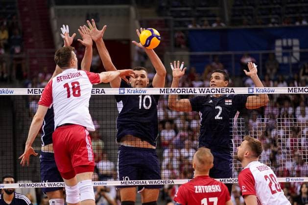 12.07.2024 KRAKOW UL. LEMA 7 ( POLAND ) SIATKOWKA MEZCZYZN ( MEN S VOLLEYBALL ) XXI MEMORIAL HUBERTA JERZEGO WAGNERA MECZ POLSKA - EGIPT ( GAME POLAND - EGYPT ) NZ KAMIL SEMENIUK ADEL MOHAMED AZAB AHMED FOTO BORYS GOGULSKI CYFRASPORT NEWSPIX.PL --- Newspix.pl  20240712_CSBG_0025