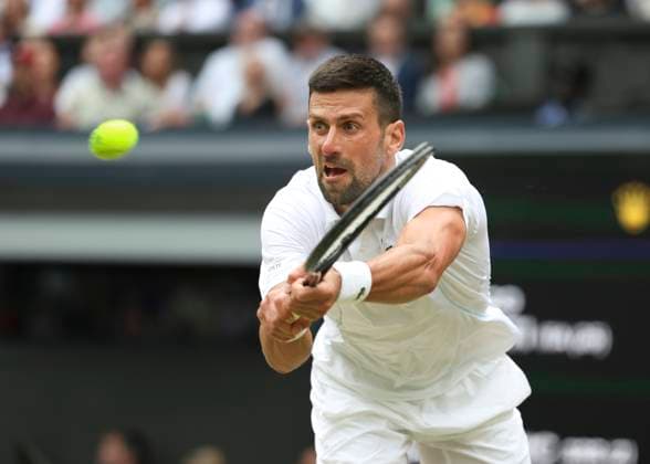 Novak Djokovic (SRB) Tennis - Wimbledon 2024 - Grand Slam ITF ATP, Tennis Herren WTA, Tennis Damen - AELTC - London - - Great Britain - 12 July 2024. Copyright: xJuergenxHasenkopfx