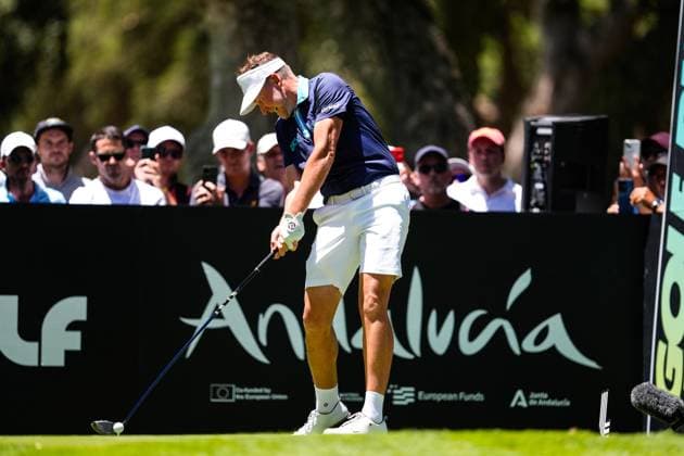 July 12, 2024, Cadiz, Cadiz, SPAIN: Ian Poulter of Majesticks team in action during day one of the LIV Golf Andalucia at Golf Club Royal of Valderrama on July 12, 2024 in Cadiz, Spain. Cadiz SPAIN - ZUMAa181 20240712_zaa_a181_059 Copyright: xJoaquinxCorcherox
