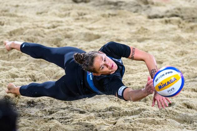 Beach Pro Tour - Elite 16 Vienna, 12.07.2024, Wien Cinja Tillmann (GER); Beach Pro Tour - Elite 16 Vienna, Wien am 12.07.2024 Copyright: xBEAUTIFULxSPORTS PeterxWeberx