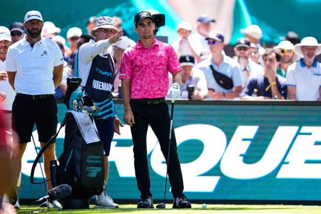 July 12, 2024, Cadiz, Cadiz, SPAIN: Joaquin Niemann of Torque team looks on during day one of the LIV Golf Andalucia at Golf Club Royal of Valderrama on July 12, 2024 in Cadiz, Spain. Cadiz SPAIN - ZUMAa181 20240712_zaa_a181_129 Copyright: xJoaquinxCorcherox