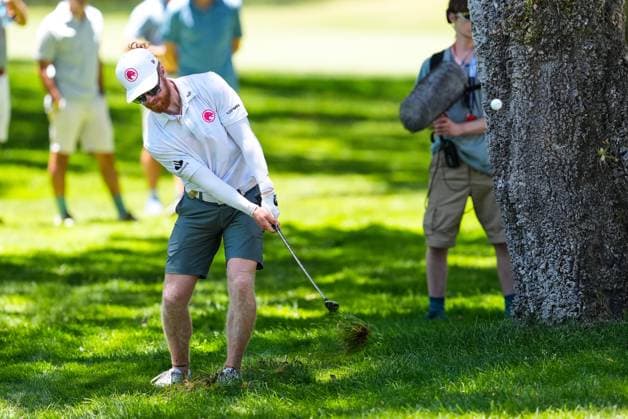 July 12, 2024, Cadiz, Cadiz, SPAIN: Kieran Vincent of Legion XIII team in action during day one of the LIV Golf Andalucia at Golf Club Royal of Valderrama on July 12, 2024 in Cadiz, Spain. Cadiz SPAIN - ZUMAa181 20240712_zaa_a181_203 Copyright: xJoaquinxCorcherox